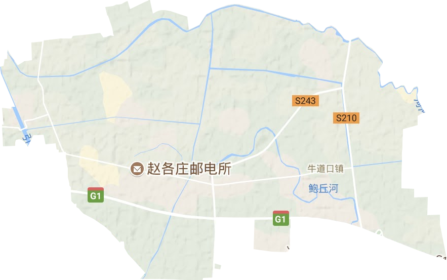 牛道口镇地形地图