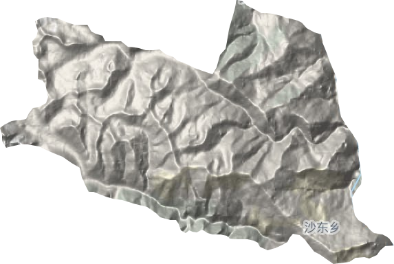 沙东乡地形地图