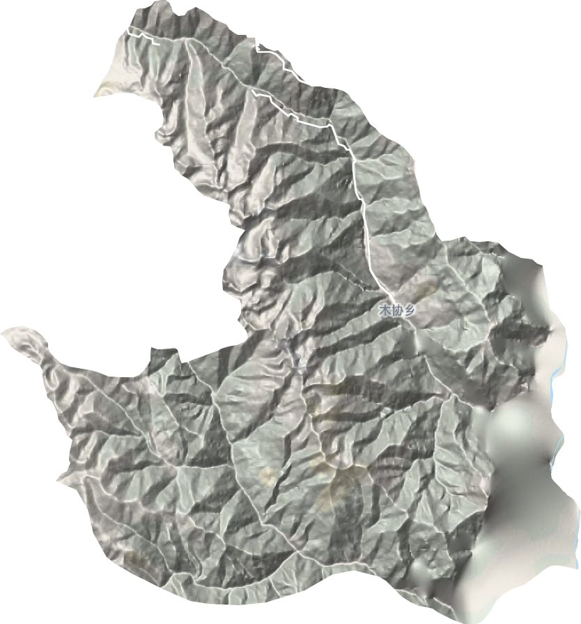 木协乡地形地图