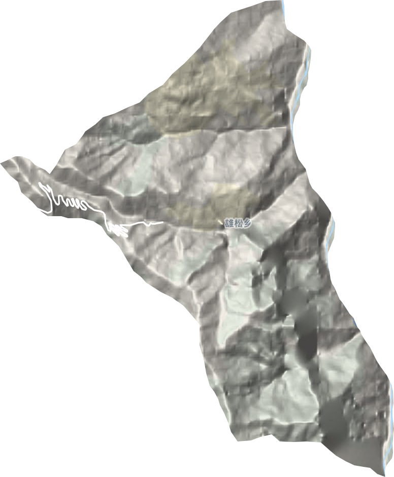 雄松乡地形地图