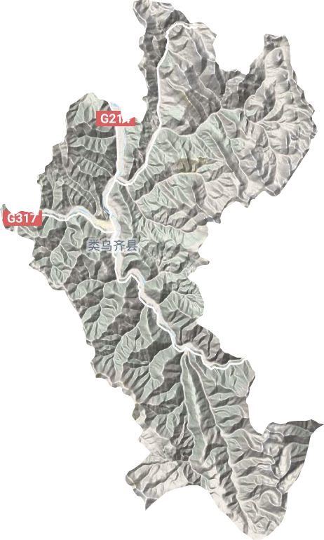 桑多镇地形地图