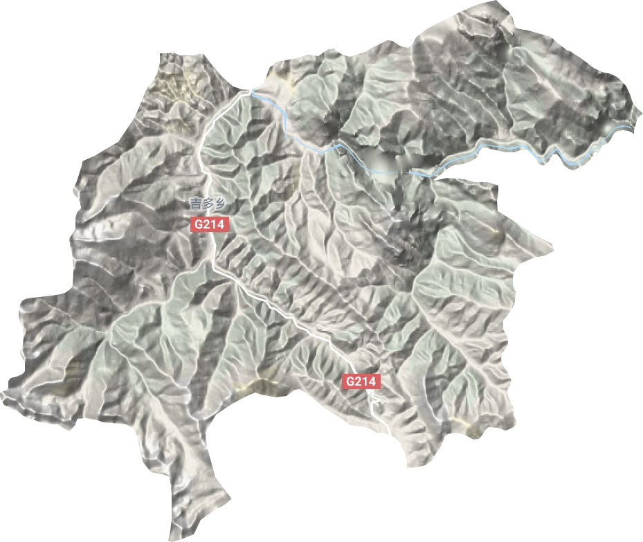 吉多乡地形地图