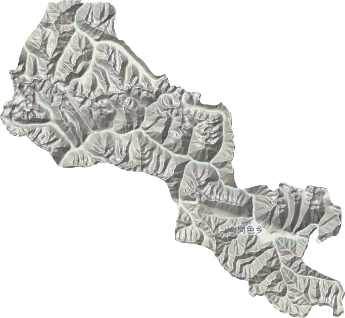 岗色乡地形地图