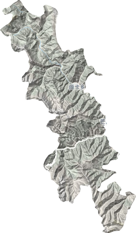 尚卡乡地形地图