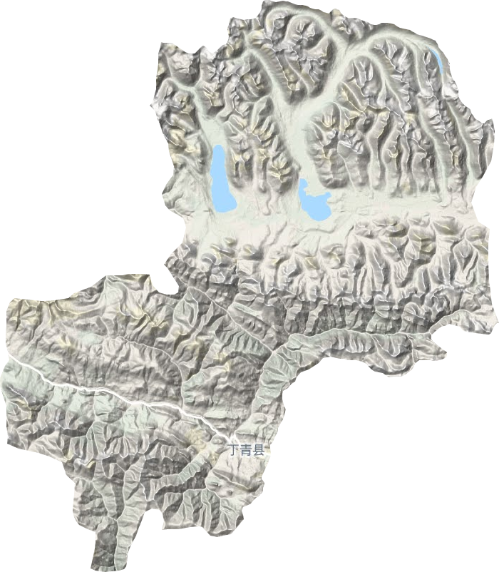 丁青镇地形地图
