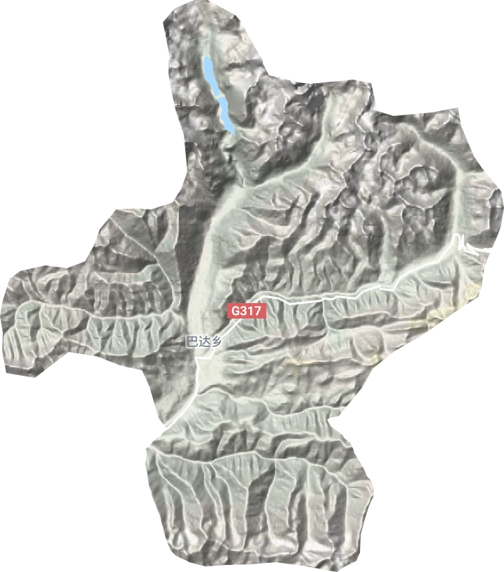 巴达乡地形地图