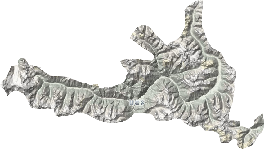 甘岩乡地形地图