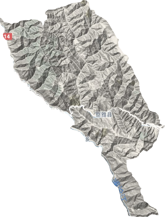 烟多镇地形地图