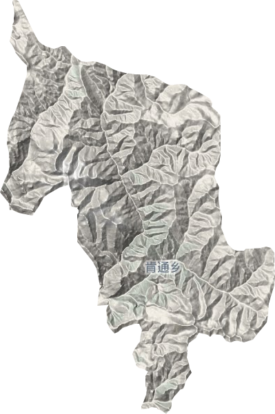 肯通乡地形地图