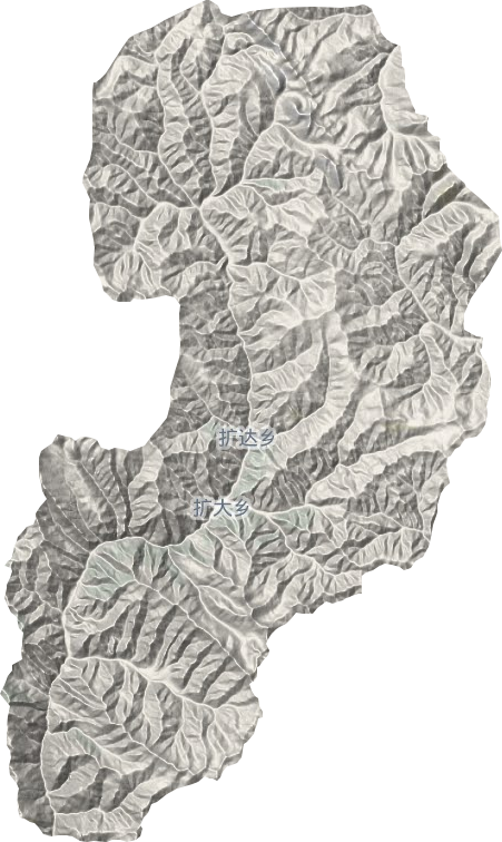 扩达乡地形地图
