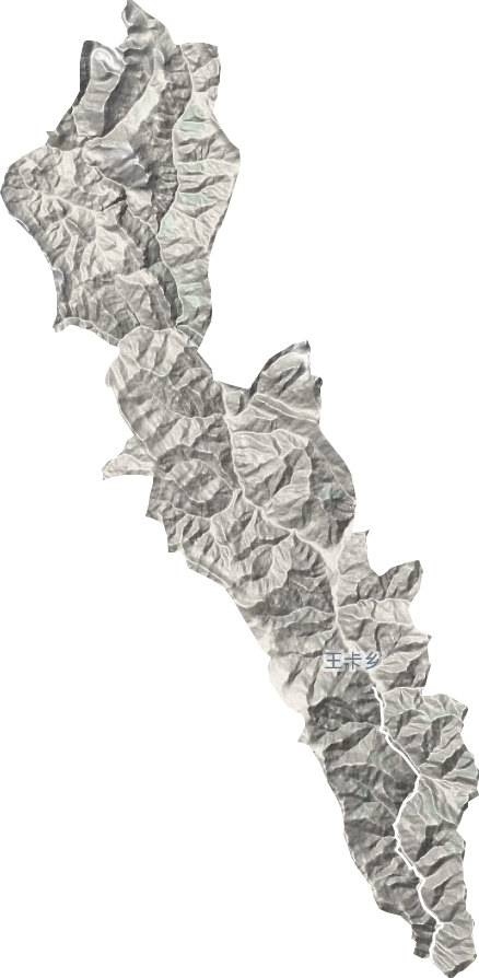 王卡乡地形地图