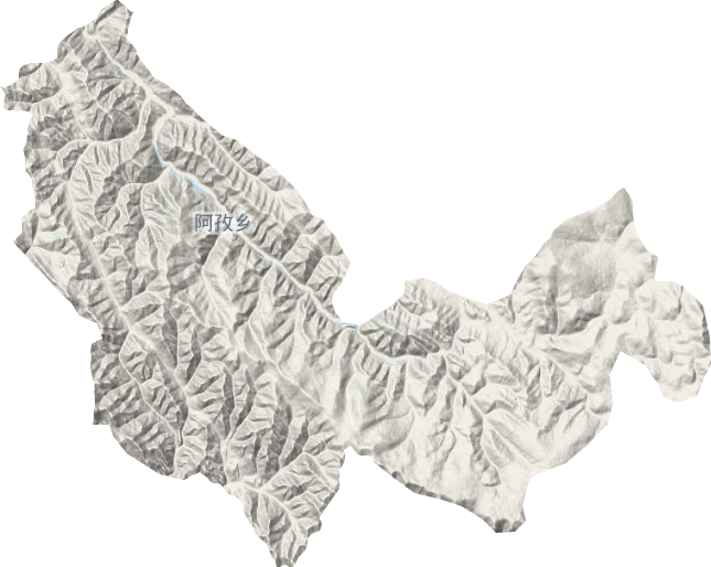 阿孜乡地形地图