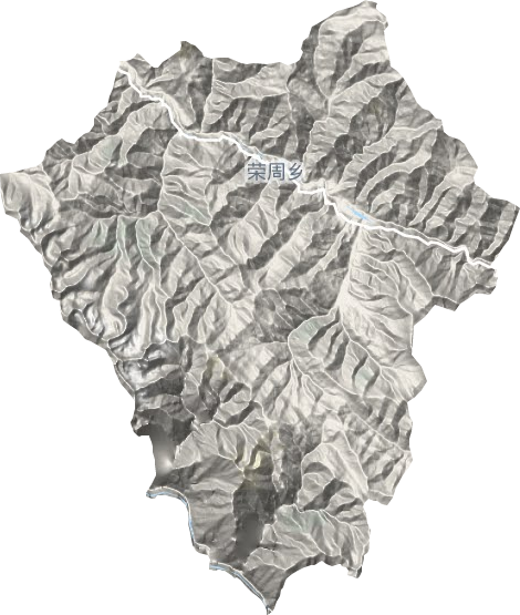 荣周乡地形地图