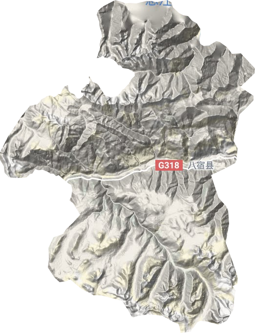 白玛镇地形地图