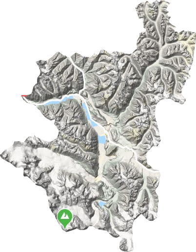 然乌镇地形地图