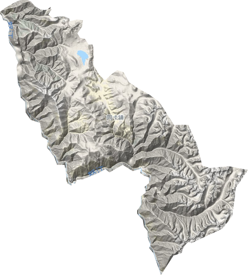 同卡镇地形地图