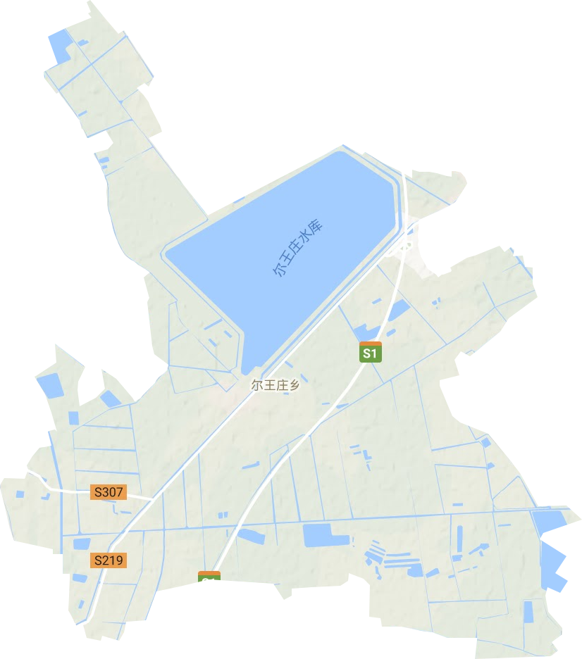 尔王庄镇地形地图