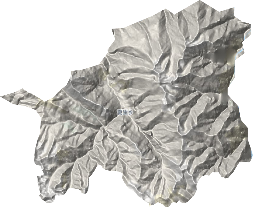 夏里乡地形地图