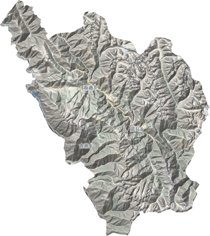 扎玉镇地形地图