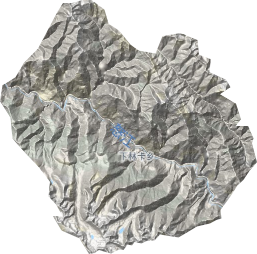下林卡乡地形地图