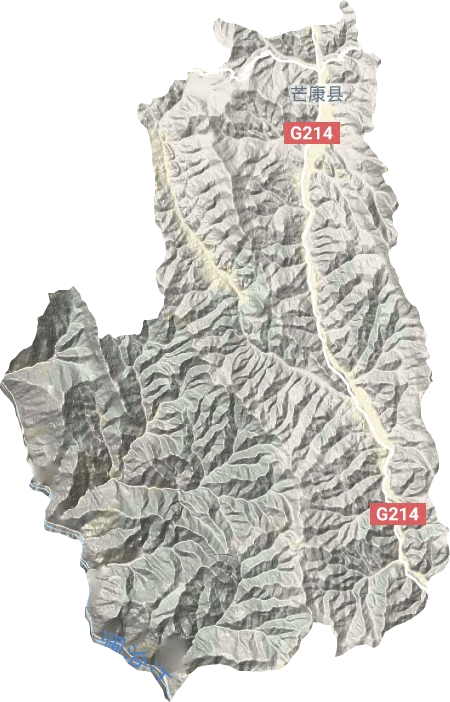 嘎托镇地形地图