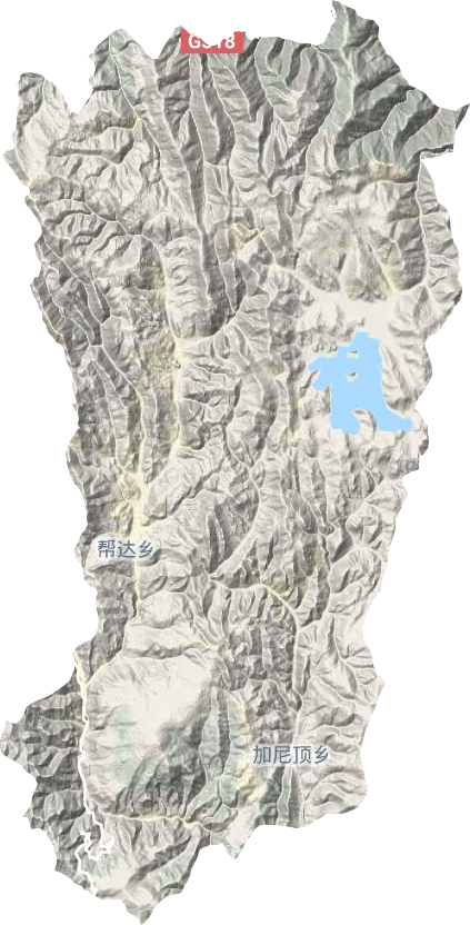 帮达乡地形地图
