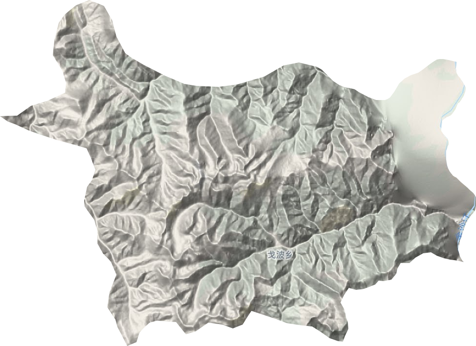 戈波乡地形地图