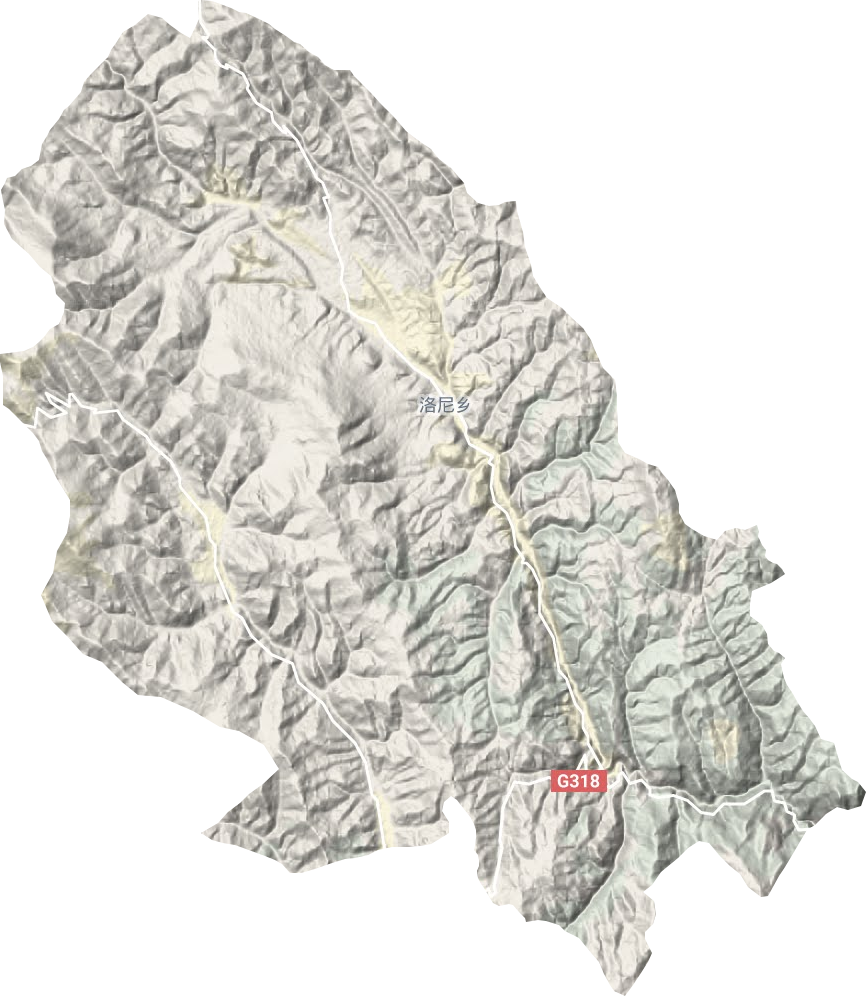 洛尼乡地形地图