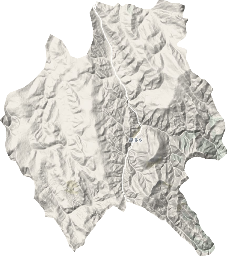 昂多乡地形地图