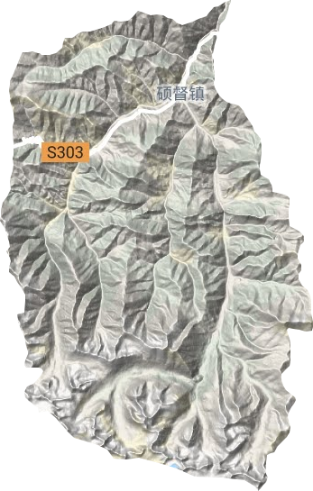 硕督镇地形地图
