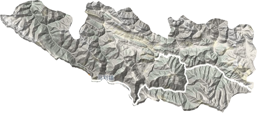 马利镇地形地图