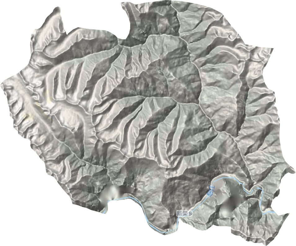 新荣乡地形地图