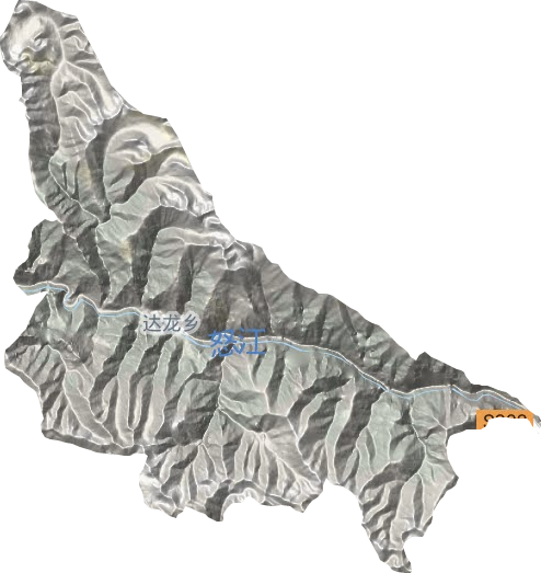 达龙乡地形地图