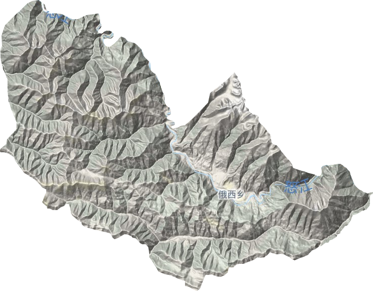 俄西乡地形地图