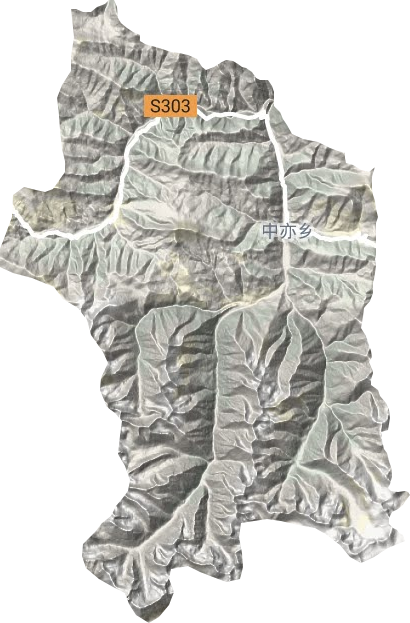 中亦乡地形地图