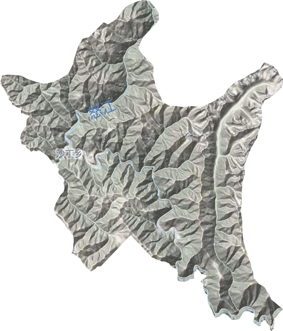 沙丁乡地形地图