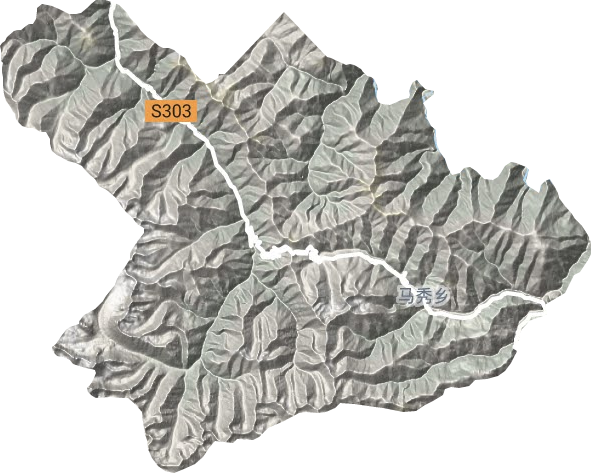 马秀乡地形地图
