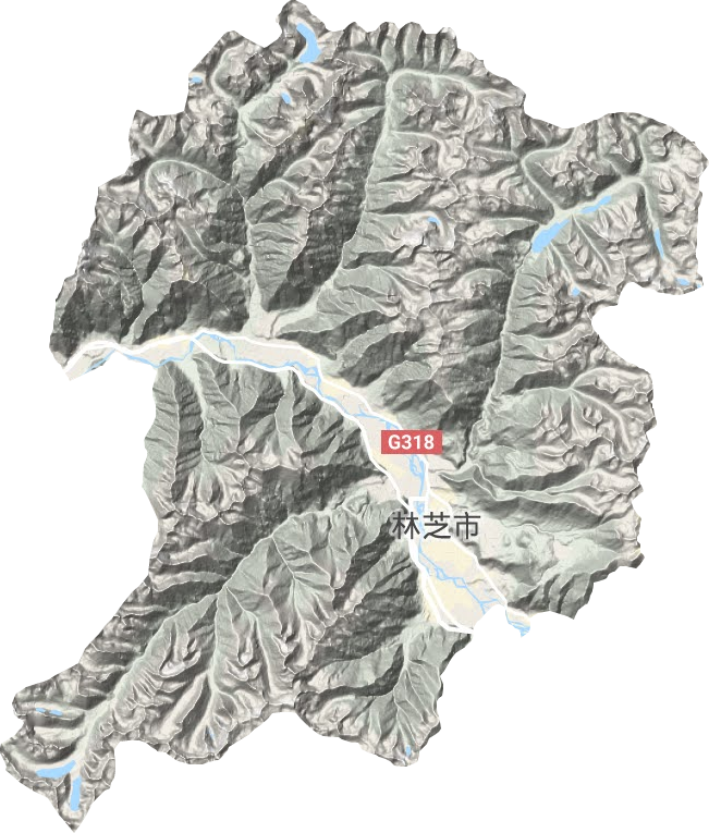 八一镇地形地图