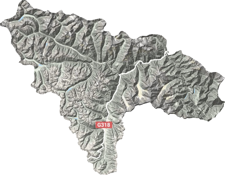 鲁朗镇地形地图