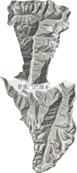 更章门巴民族乡地形地图