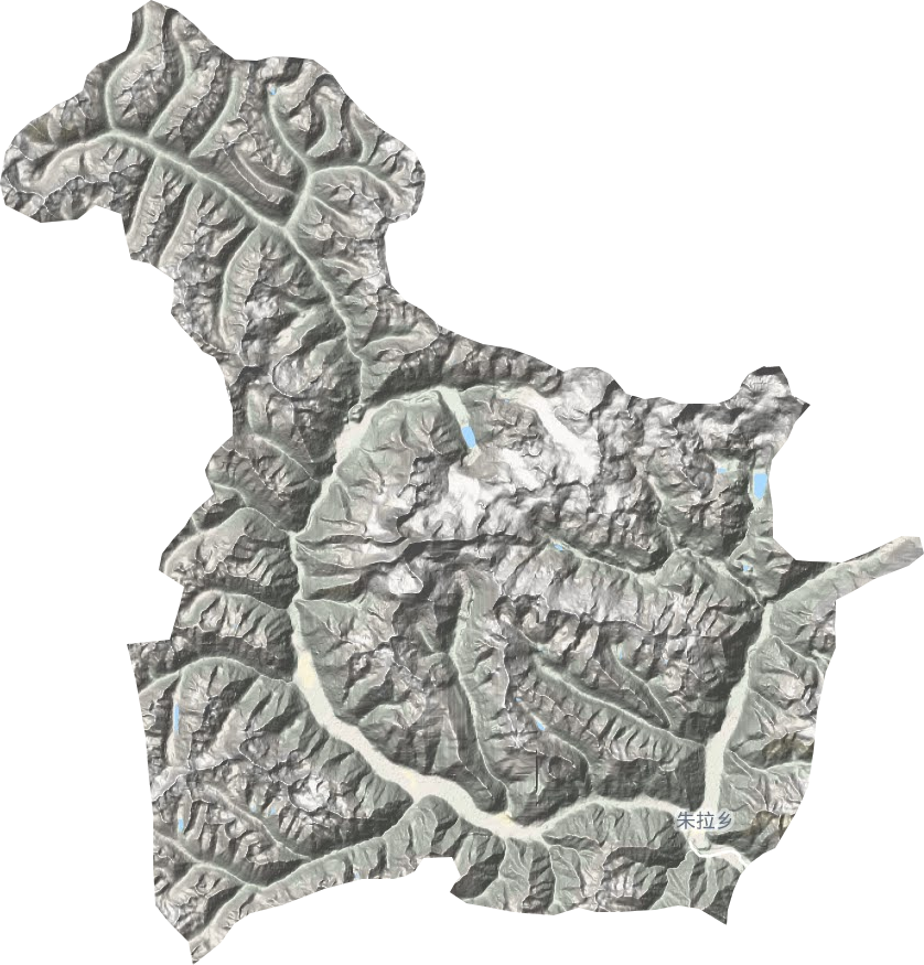 朱拉乡地形地图