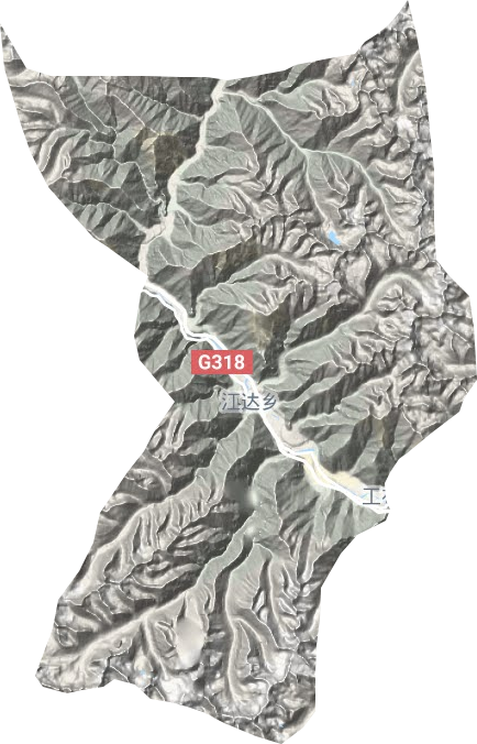 江达乡地形地图