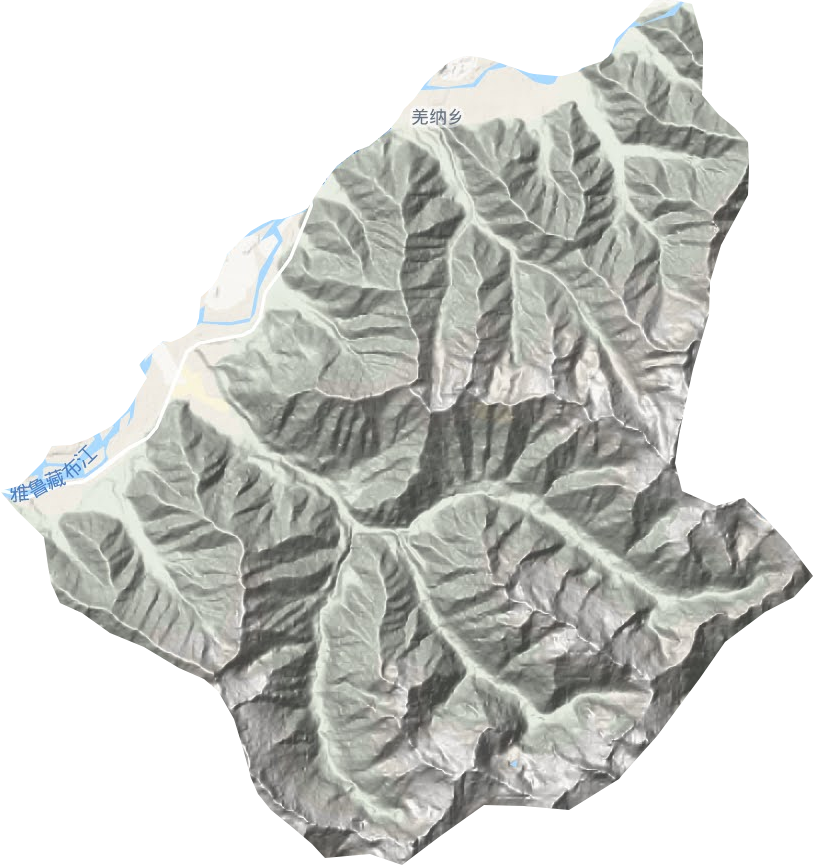 羌纳乡地形地图