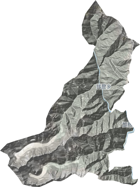 甘登乡地形地图