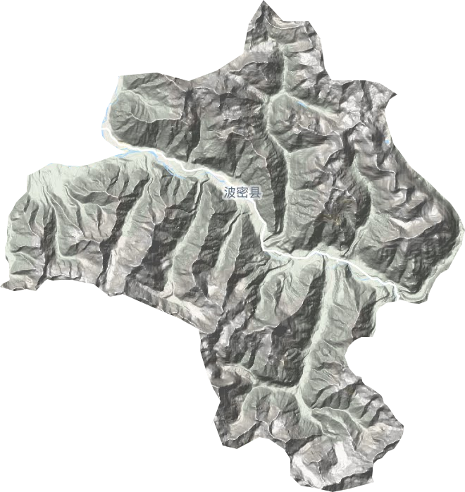 扎木镇地形地图