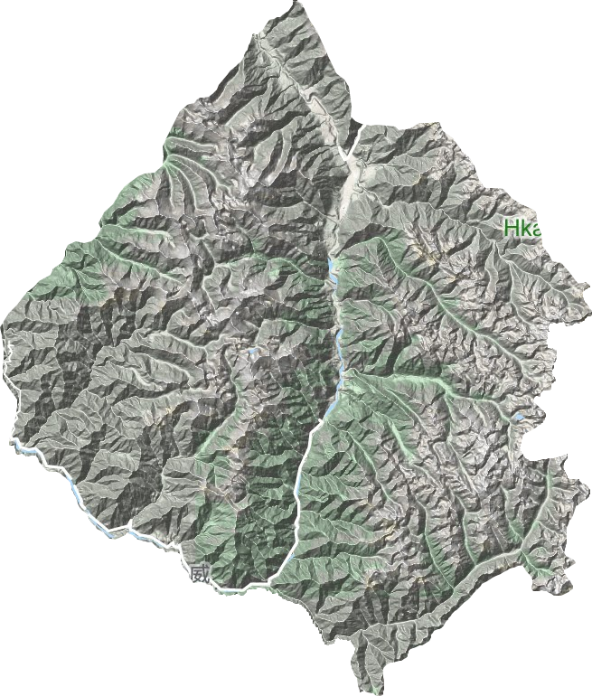 下察隅镇地形地图