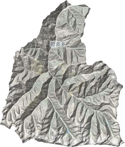 拉多乡地形地图