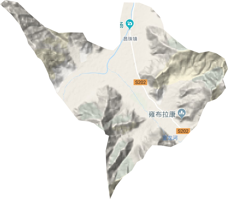 昌珠镇地形地图