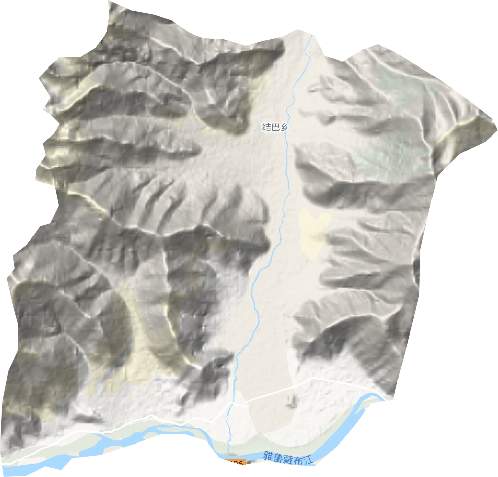 结巴乡地形地图