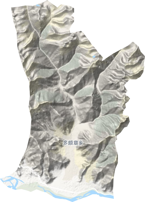 多颇章乡地形地图